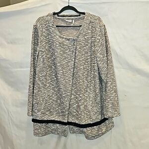 Logo by Lori Goldstein tan boucle' jacket